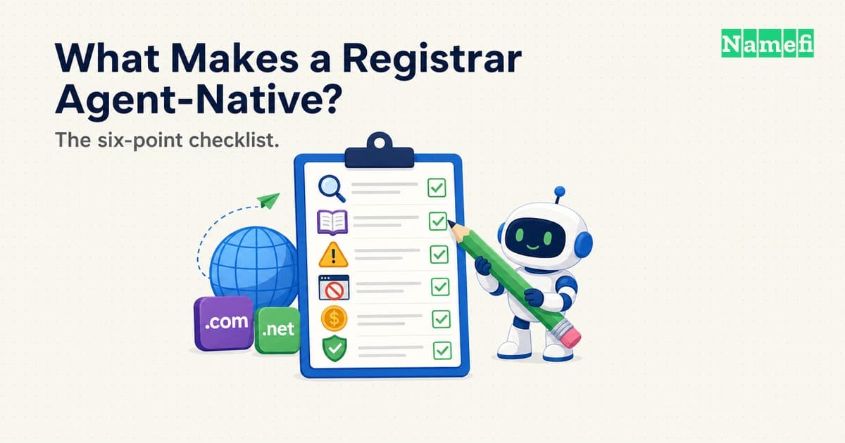 What Is an Agent-Native Domain Registrar?
