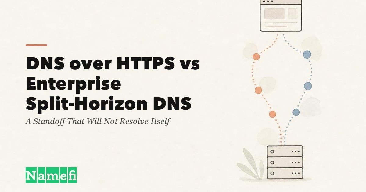 DNS over HTTPS vs Enterprise Split-Horizon DNS: A Standoff That Will Not Resolve Itself