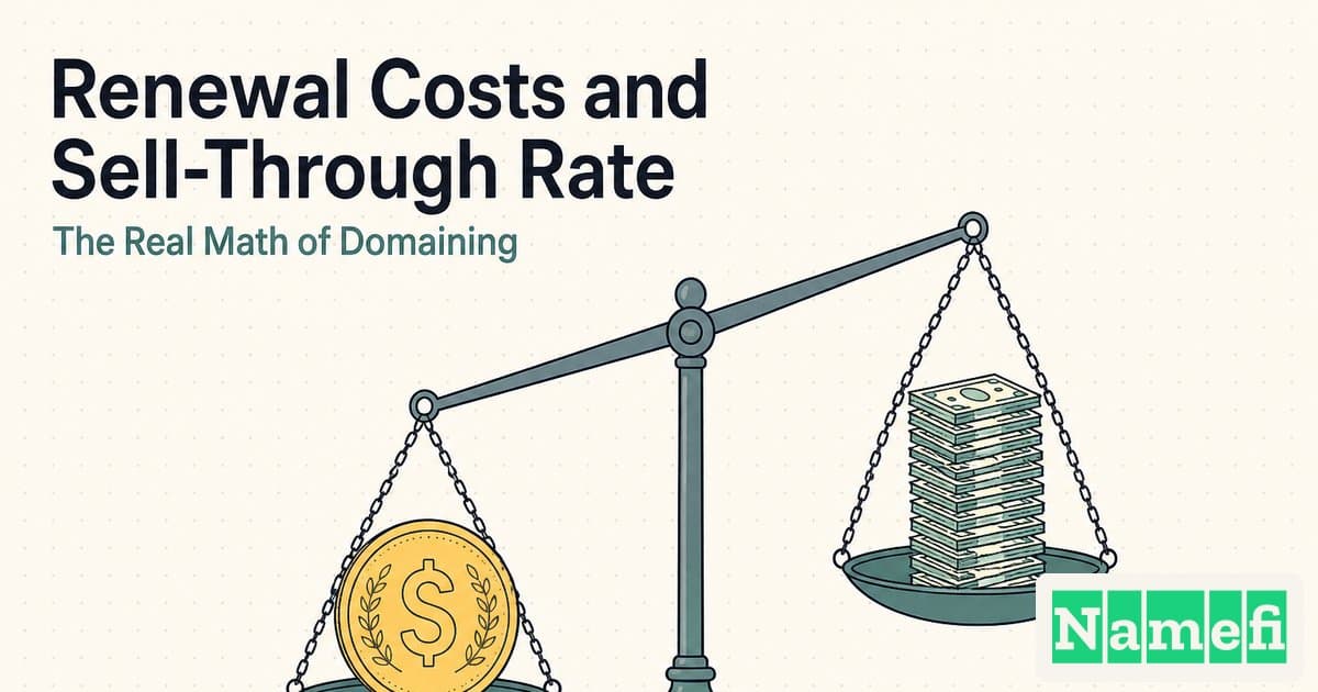 Renewal Costs and Sell-Through Rate: The Real Math of Domaining