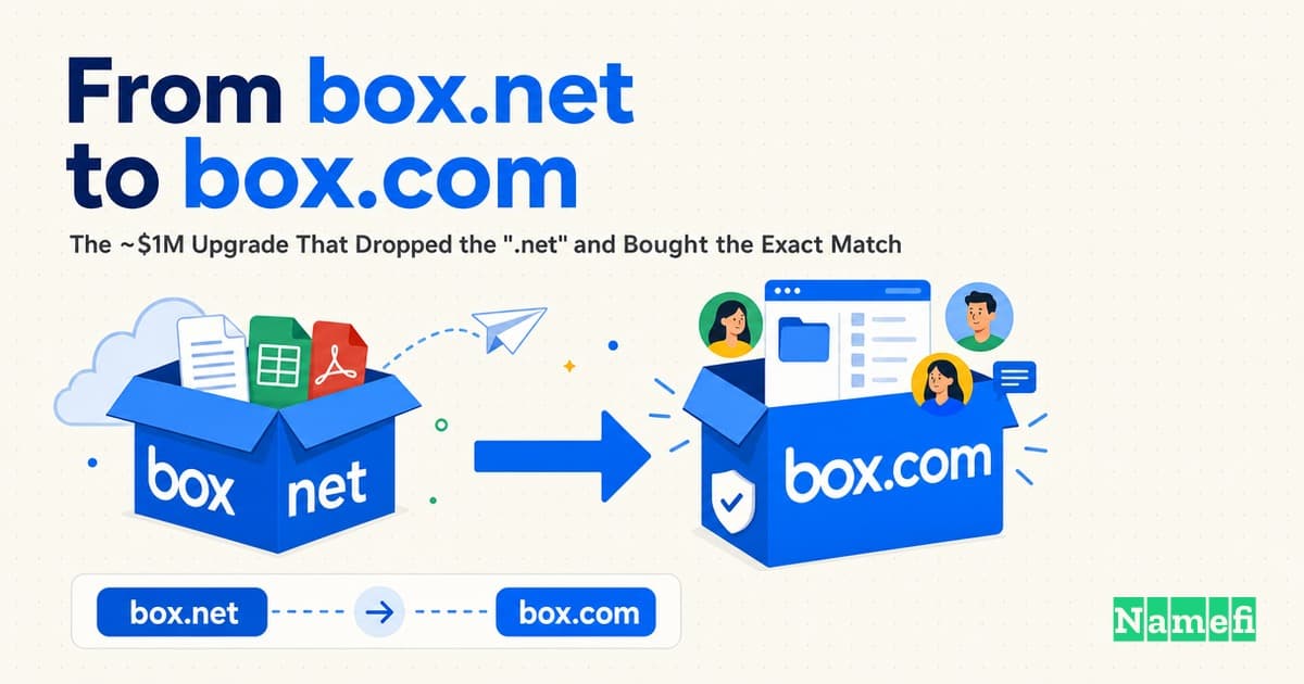 From Box.net to Box.com: The ~$1M Upgrade That Dropped the ".net" and Bought the Exact Match