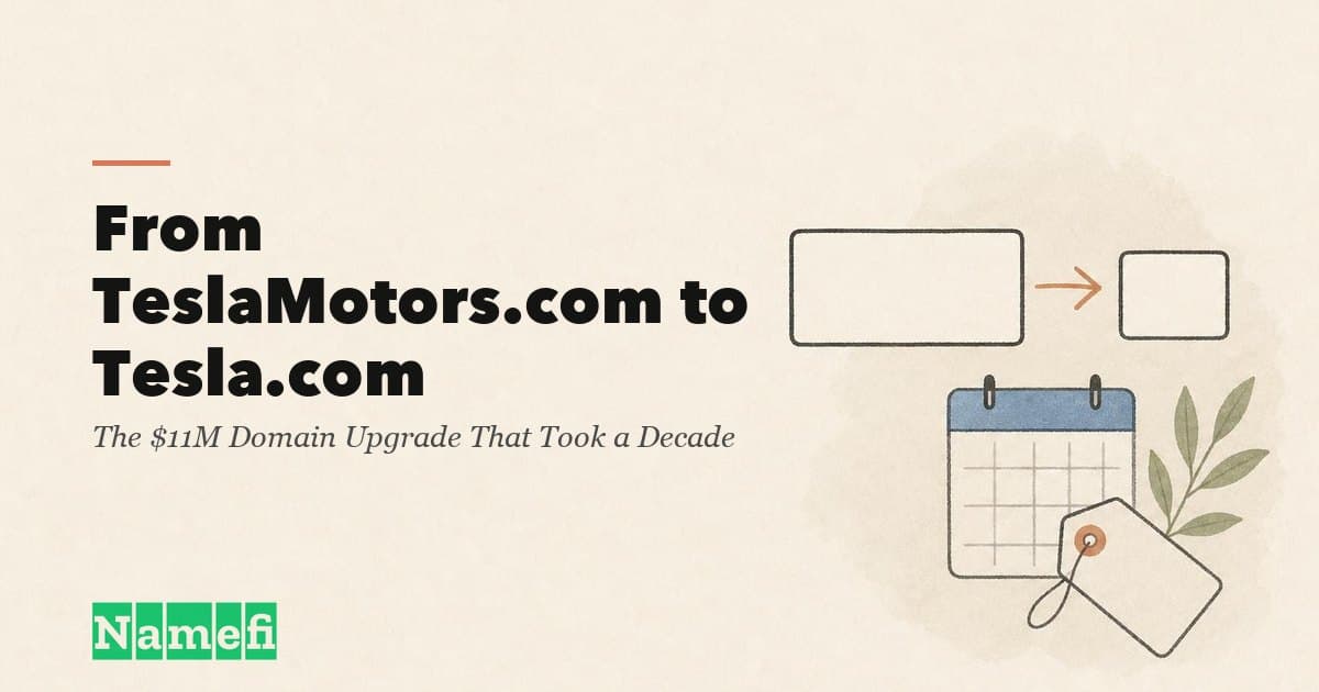 From TeslaMotors.com to Tesla.com: The $11M Domain Upgrade That Took a Decade