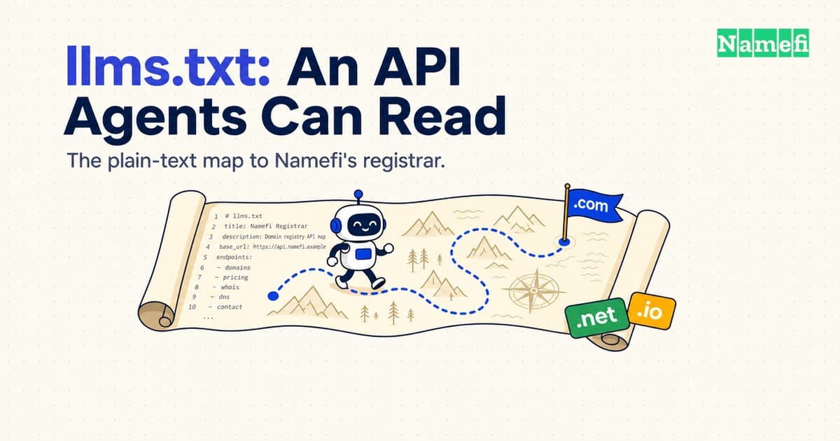 llms.txt for Domains: An API Any AI Agent Can Read