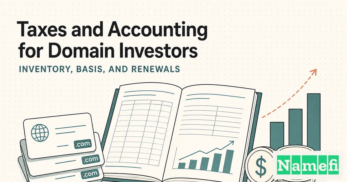 Taxes and Accounting for Domain Investors