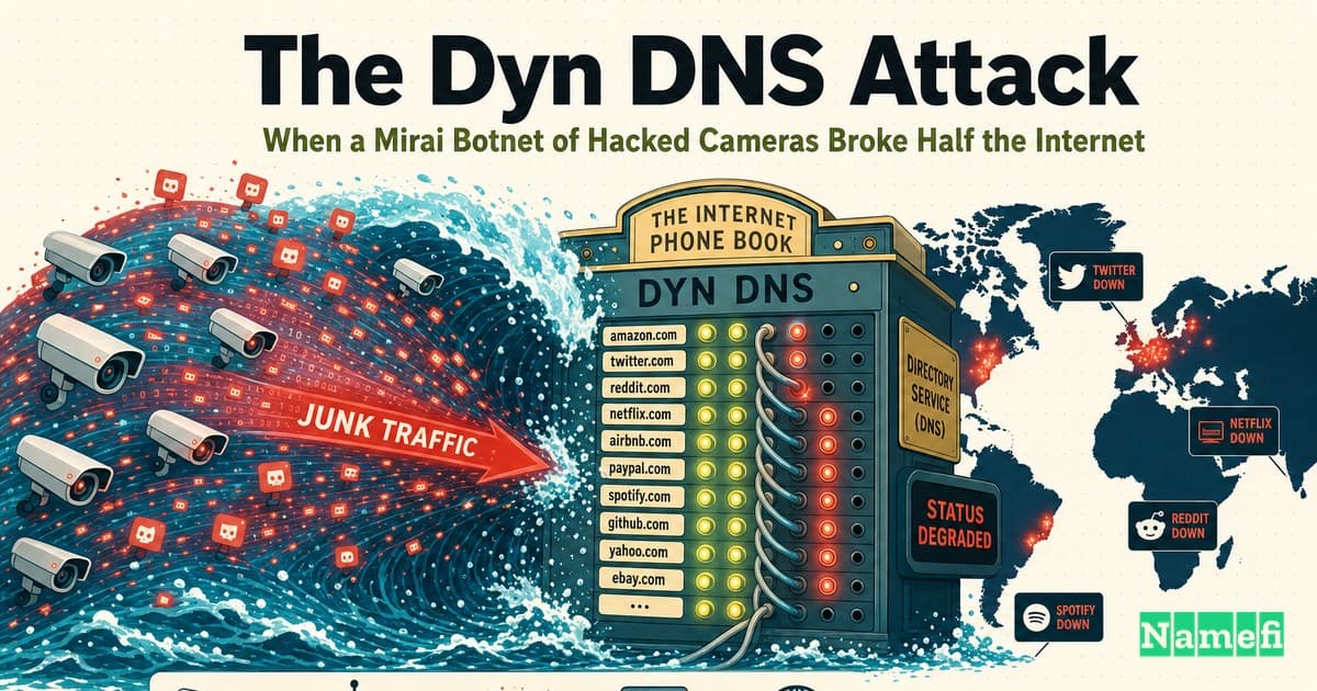 The Dyn DNS Attack: When a Mirai Botnet Disrupted Major Internet Services