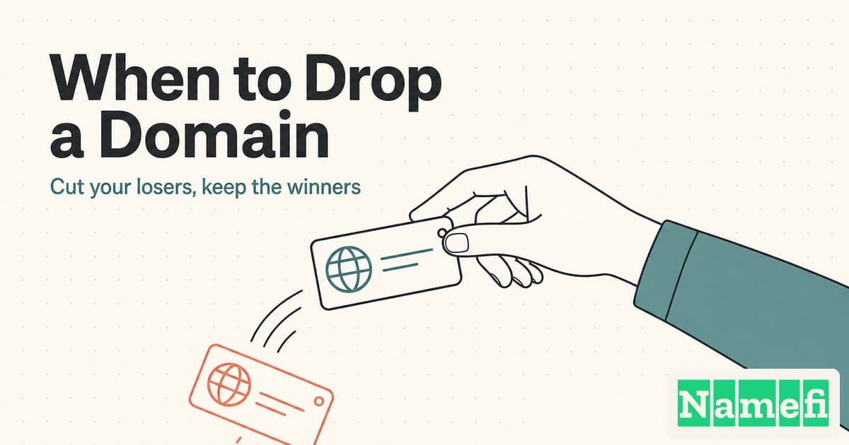 When to Drop a Domain (and Cut Your Losers)